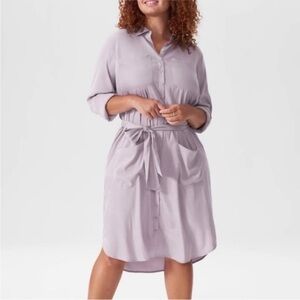 Universal Standard Rhea Shirt Dress Collared Buttoned Long Sleeves Size M 6-8